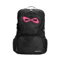 Nfinity sac à dos noir pailleté logo rose