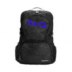Nfinity sac à dos noir pailleté logo bleu