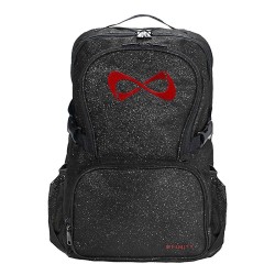 Nfinity sac a dos noir pailleté logo rouge